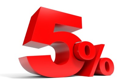  5%   